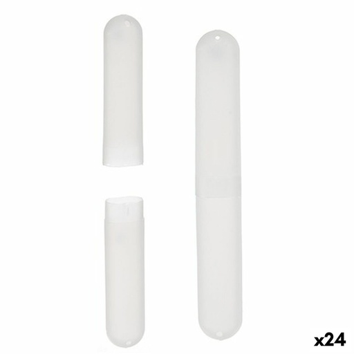 Portacepillos de Dientes Transparente Polipropileno 20 x 2 x 3 cm (24 Unidades)