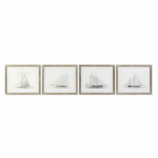 Cuadro Home ESPRIT Multicolor 4 Unidades