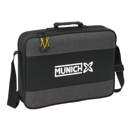 School Satchel Munich Topo Black 38 x 28 x 6 cm