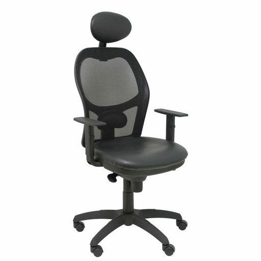 Office Chair with Headrest Jorquera similpiel Piqueras y Crespo SNSPNEC Black