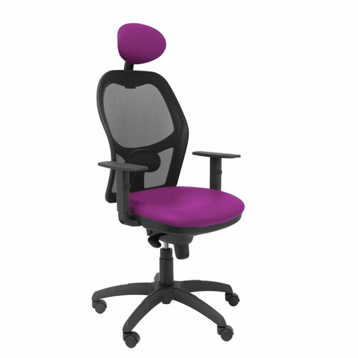 Silla de Oficina con Cabecero Jorquera malla Piqueras y Crespo SNSPMOC Morado