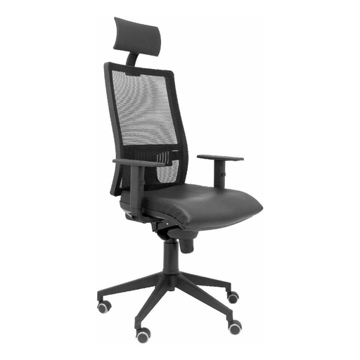 Silla de Oficina con Cabecero Horna  Piqueras y Crespo 10SSPNE Negro