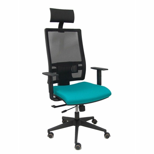 Silla de Oficina con Cabecero Piqueras y Crespo B10CRPC Turquesa Verde Turquesa