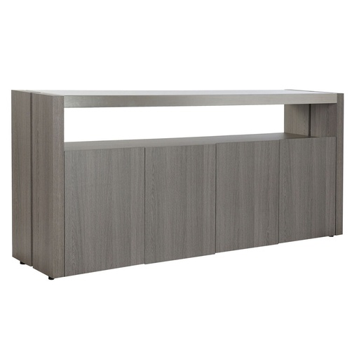 Sideboard DKD Home Decor   Grey Aluminium Crystal Oak Tempered Glass 165 x 39 x 76 cm