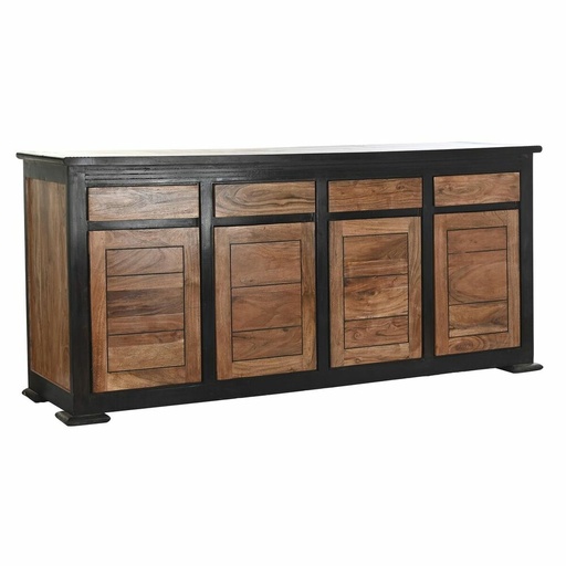Sideboard DKD Home Decor Black Natural Acacia 200 x 45 x 86 cm