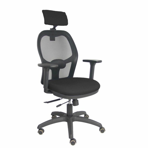 Silla de Oficina con Cabecero Piqueras y Crespo B3DRPCR Negro