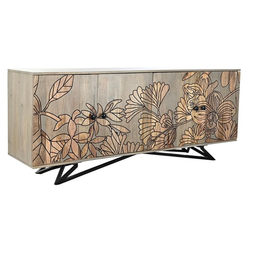 Sideboard DKD Home Decor Grey Natural Metal Mango wood 177 x 45 x 74 cm