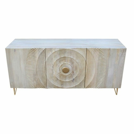 Aparador DKD Home Decor 160 x 45 x 75 cm Dorado Metal Blanco Madera de mango