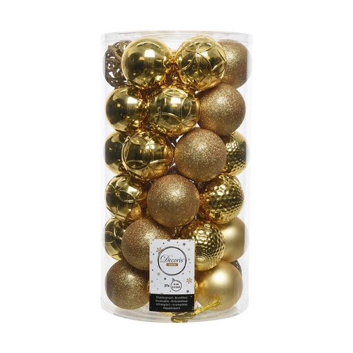 Bolas de Navidad Decoris Oro Dorado 37 Piezas