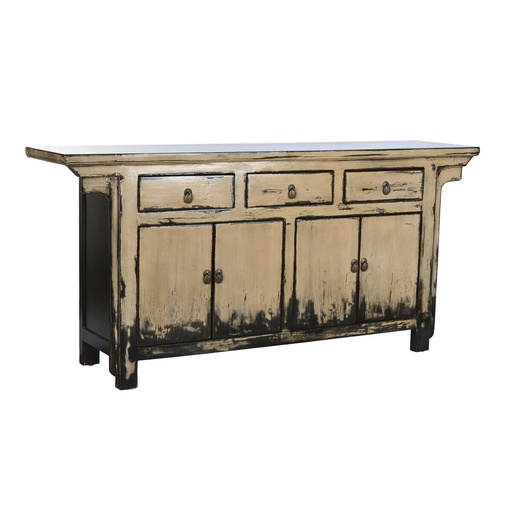 Sideboard DKD Home Decor White Cream Dark brown Elm wood 176 x 42 x 83 cm
