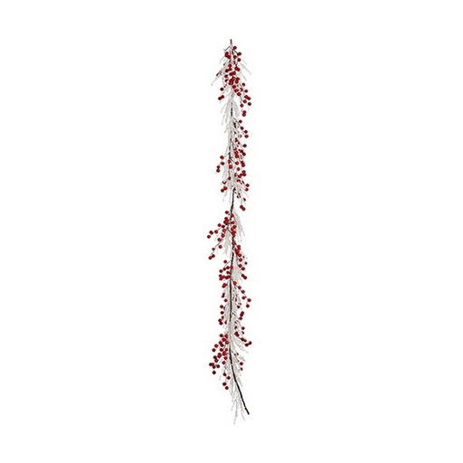 Christmas garland Krist+ K1912687 White Red Plastic Snowfall 40 x 9 x 40 cm