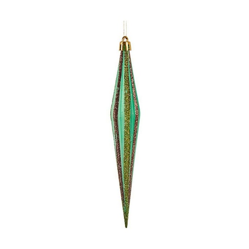 Christmas bauble Krist+ 00901 Red Green Golden 3 x 8,5 x 19 cm Streched
