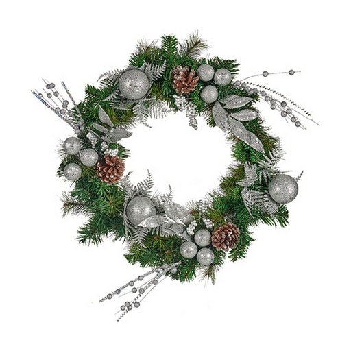 Advent wreathe Krist+ K1912698-1 Green Silver Pineapples 60 x 13 x 60 cm