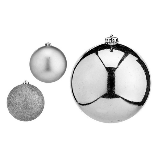 Christmas Baubles Krist+ 00821 Silver Plastic Ø 15 cm 6 Units