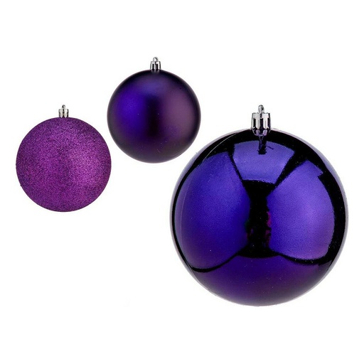 Bolas de Navidad Krist+ 00775 Morado Plástico Ø 10 cm 6 Unidades