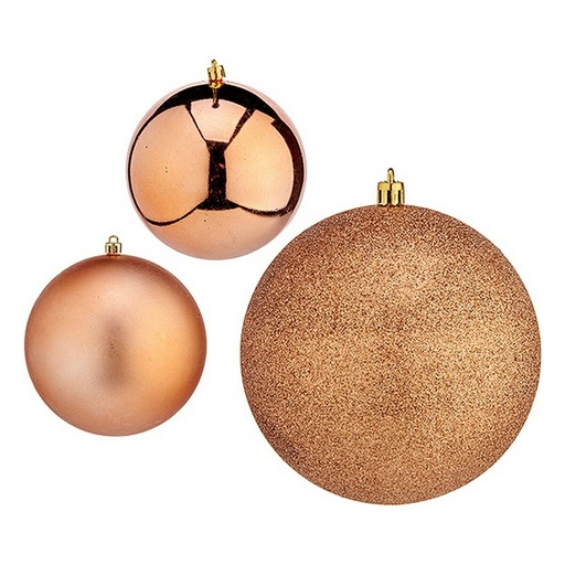 Bolas de Navidad Krist+ 00811 Cobre Plástico Ø 10 cm 6 Unidades
