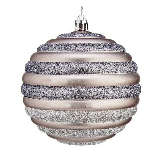 Bola de Navidad Krist+ 00876 Plateado Plástico Ø 10 cm 6 Unidades