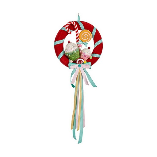 Corona de Navidad Krist+ 64814936 Multicolor Sintético 40 x 12 x 42 cm