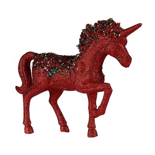 Decorative Figure Krist+ 7239/16-12.5-WPN3-7 Blue Red Unicorn 9,5 x 31 x 40 cm