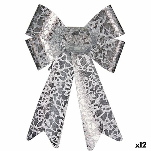 Lasso Krist+ HJ1-12011 Silver PVC Printed 16 x 24 x 4 cm Christmas bauble (12 Units)