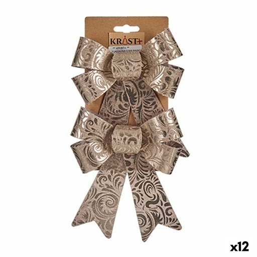 Lazo Krist+ HJ1-12010 Bronce PVC 15 x 4 x 16 cm Adorno Navideño (12 Unidades)