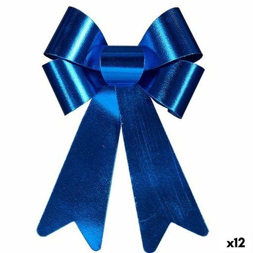 Lazo Krist+ HJ1-12061 Azul PVC 24 x 36 x 5 cm Adorno Navideño (12 Unidades)