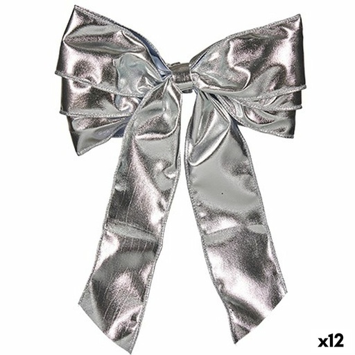 Lazo Krist+ HJ112096 Plateado 30 x 4 x 20 cm Adorno Navideño (12 Unidades)