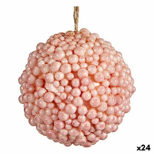 Christmas Bauble Krist+ 19A24330 Pink Plastic (24 Units)