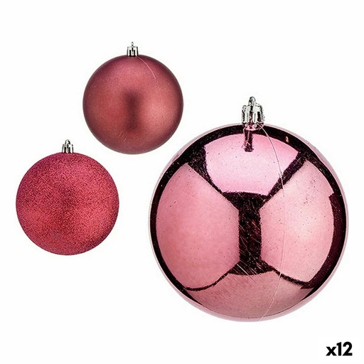Set of Christmas balls Krist+ 00799 Pink Plastic (12 Units)