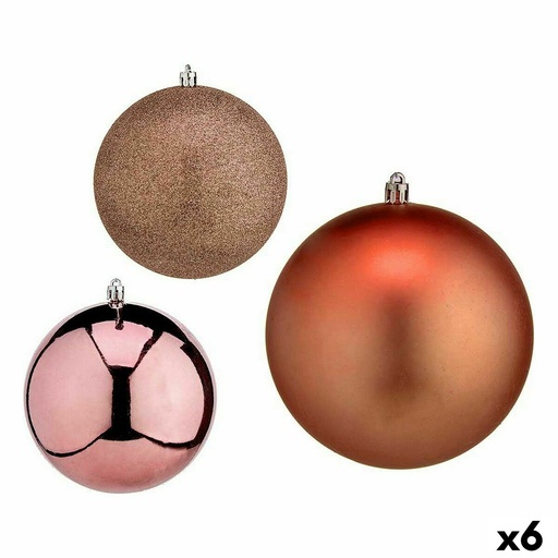 Set de Bolas de Navidad Krist+ 00786 Cobre Plástico (6 Unidades)