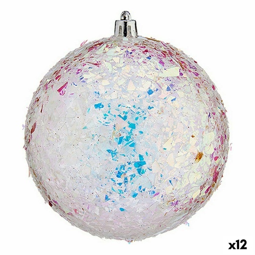 Set de Bolas de Navidad Krist+ 00989-7 Plateado (12 Unidades)