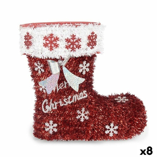 Calcetín de Navidad Krist+ 19CD068 Polipropileno PET Bota Espumillón