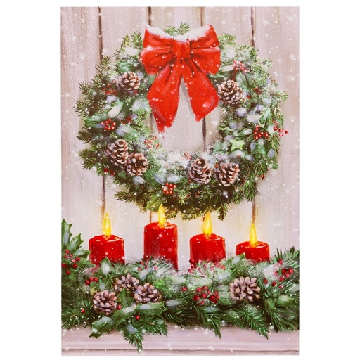 Decoración luminosa Multicolor Navidad 40 x 60 x 1,8 cm