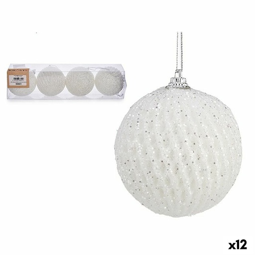 Set of Christmas balls Krist+ 00424 White polystyrene (12 Units)
