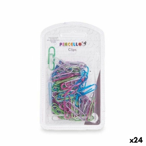 Clips Pincello 384 Multicolor Metal Pequeño (24 Unidades)