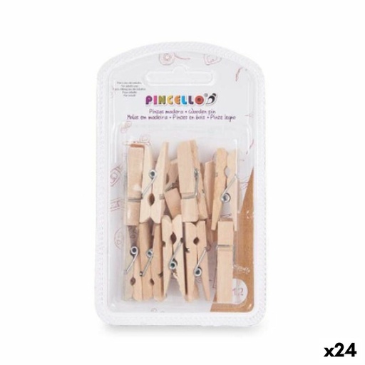 Clamps Pincello 400 Brown Wood Medium (24 Units)