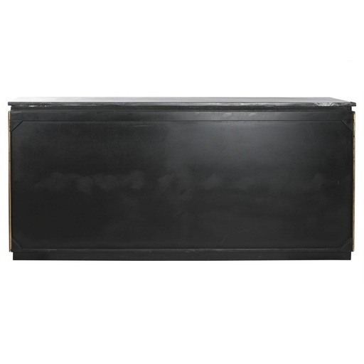 Aparador Home ESPRIT Negro Plateado Latón Mármol 180 x 40 x 85 cm 180 x 40 x 86 cm