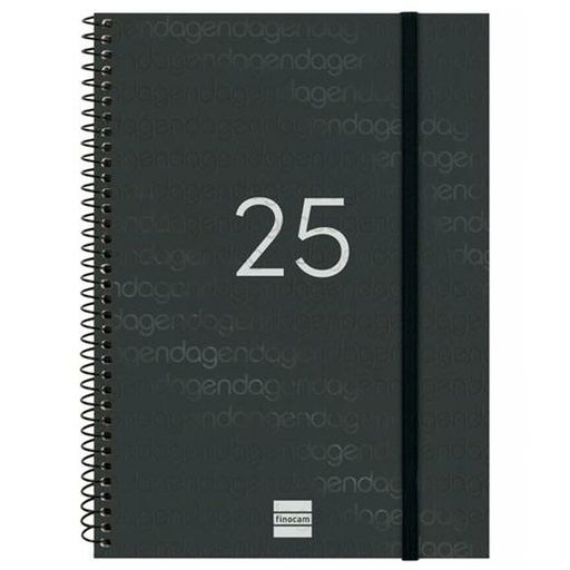 Agenda Finocam YEAR Negro A5 15,5 x 21,2 cm 2025
