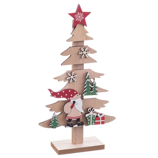 Árbol de Navidad Multicolor Madera 14,5 X 5 X 26 CM