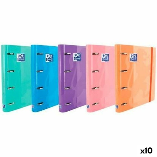 Ring binder Oxford EUROPEANBINDER Multicolour A4+ (10 Units)