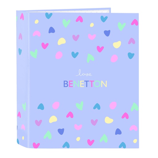 Ring binder Benetton Lila Lilac A4 27 x 33 x 6 cm