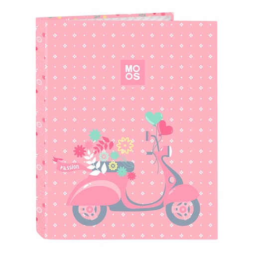Ring binder Moos Passion Multicolour A4 26.5 x 33 x 4 cm