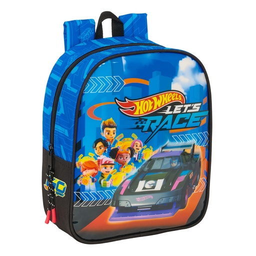 Mochila Escolar Hot Wheels Let's race Azul Negro 22 x 27 x 10 cm