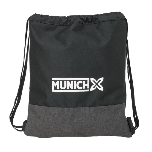 Backpack with Strings Munich Topo Black 35 x 40 x 1 cm