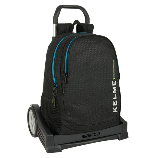 School Rucksack with Wheels Kelme Iron Black 32 x 44 x 16 cm