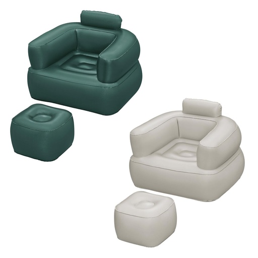 Bestway Inflatable Armchair with Footrest Assorted Color 107x99x80/48x48x36 cm Indoor 75137