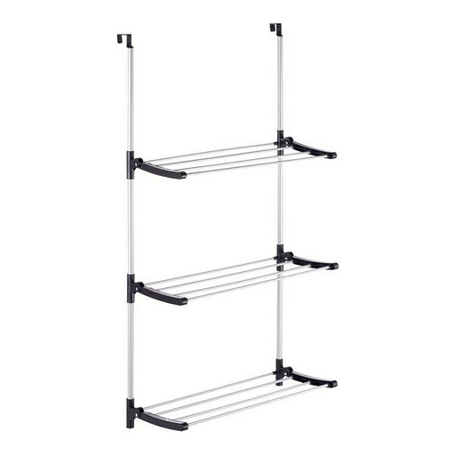 Tendedero Plegable Kipit 17018 Negro Plateado Metal Plástico Para colgar