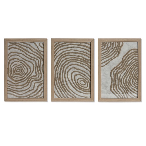 Juego de 3 cuadros Home ESPRIT Moderno 20 x 2 x 30 cm (3 Piezas)