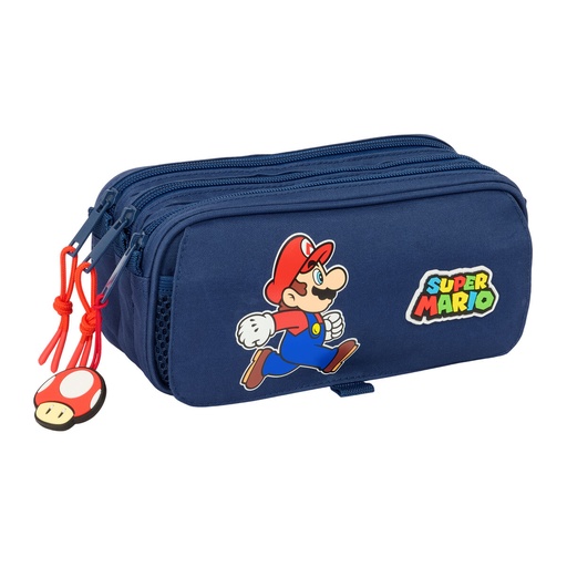 Triple Carry-all Super Mario Trick Red Dark blue 21,5 x 10 x 8 cm