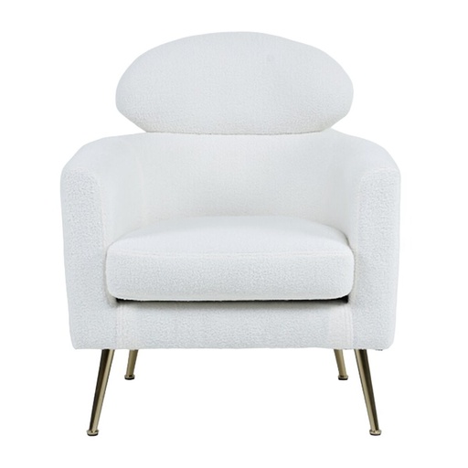 Armchair Home ESPRIT White Silver Metal 71 x 75 x 95 cm